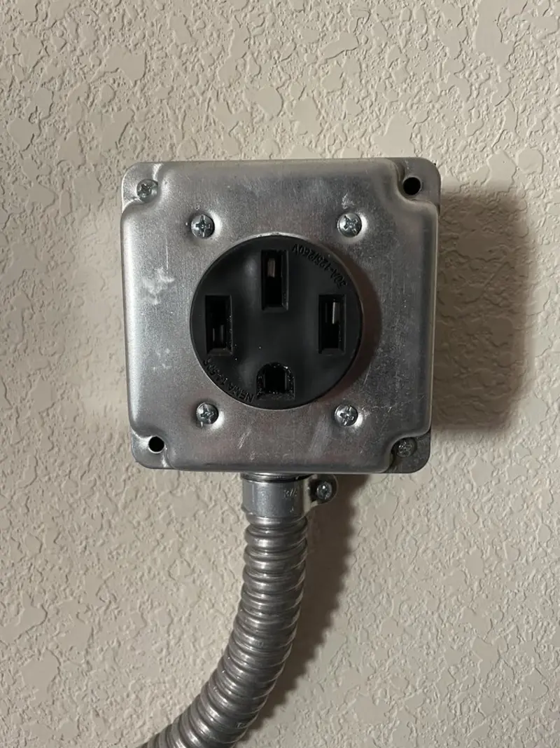 NEMA 14-50 outlet installed for Smart Home Electrical in Bon Air